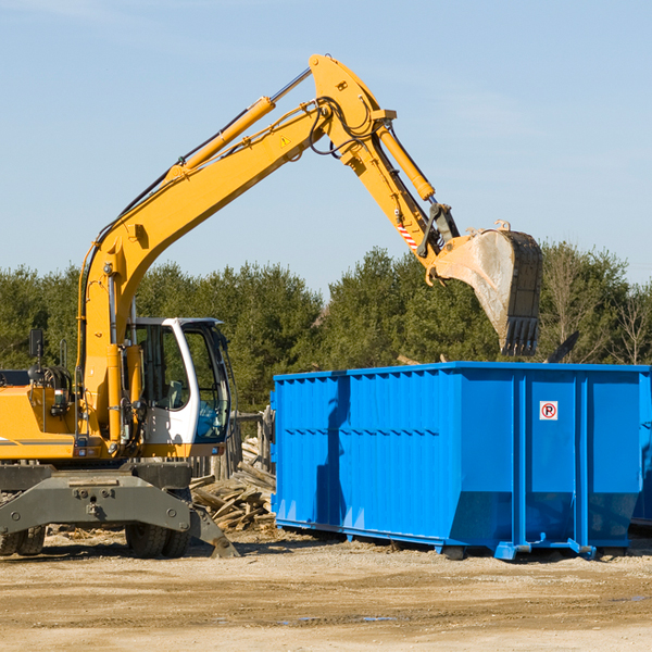 what size residential dumpster rentals are available in Bigelow Minnesota